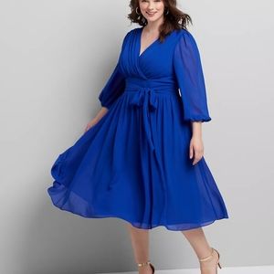 Cobalt Blue Lane Bryant Plus Size Cocktail Dress Size 20